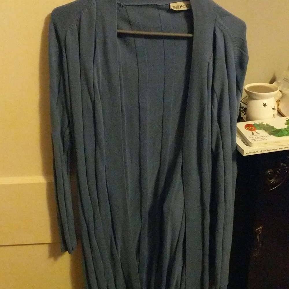 Long light bluish purple cardigan good conditiin